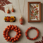 Orange-Red Silk Cocoons End Product Collage