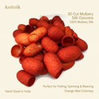 Orange-Red Silk Cocoons Infographic