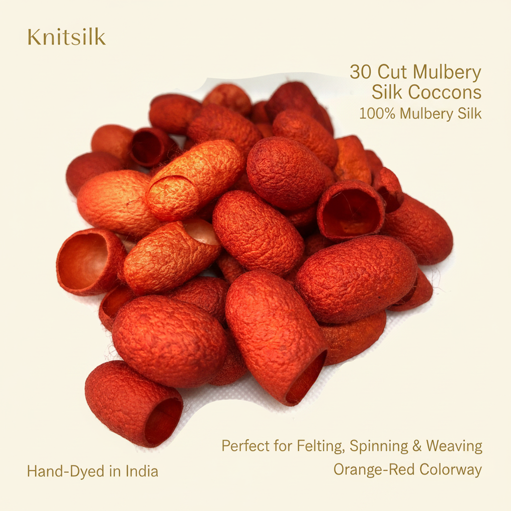 Orange-Red Silk Cocoons Infographic