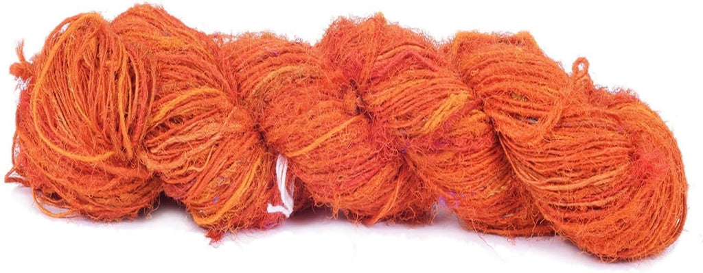 Knitsilk Premium Recycled Sari Silk Worsted Yarn - Black | 150+ Yards, 100gm