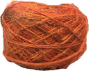 Knitsilk Premium Ball Recycled Sari Silk Yarn - Orange- 100gm, 150yards