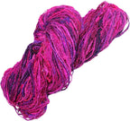 Knitsilk Premium Recycled Sari Silk Worsted Yarn - Black | 150+ Yards, 100gm