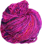 Knitsilk Premium Recycled Sari Silk Worsted Yarn - Black | 150+ Yards, 100gm