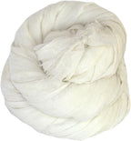 KnitSilk Poly Cotton Ribbon Yarn – Natural White | 45g | 22 Yards | Lightweight Craft Yarn for Knitting & Crochet