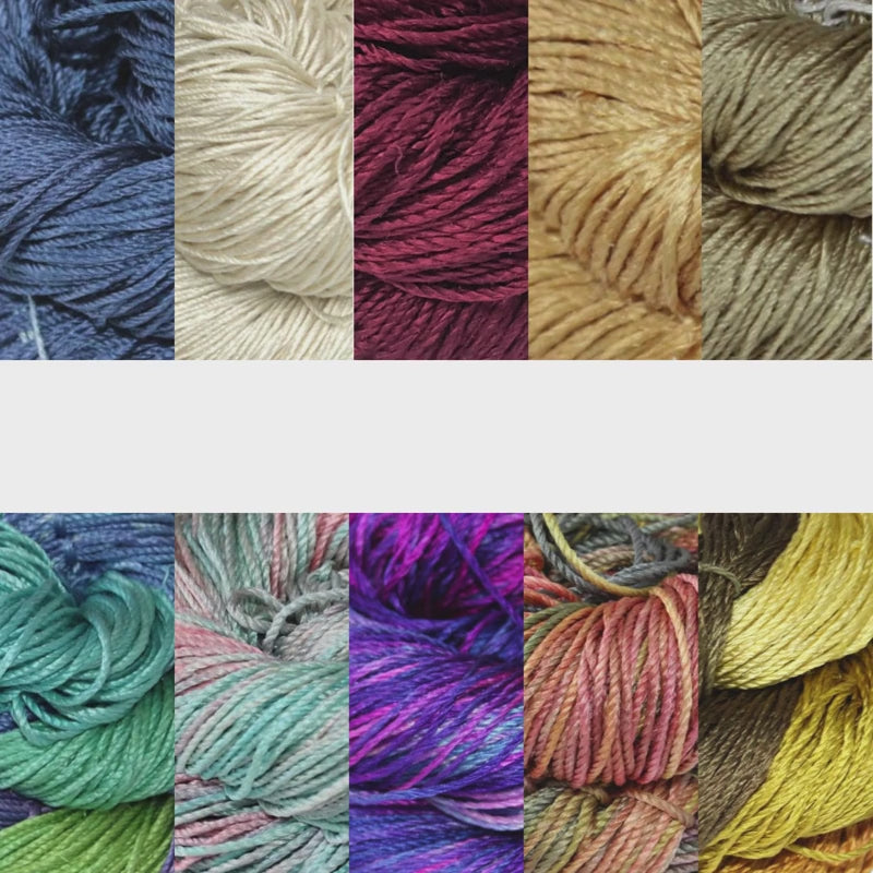 100% Mulberry Silk Yarn Lace 3 Ply Black – 50g, 260 Yards