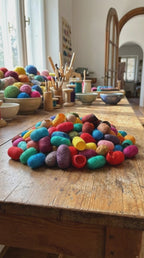 Mulberry Silk Silk Cocoons Hand-Dyed Blue