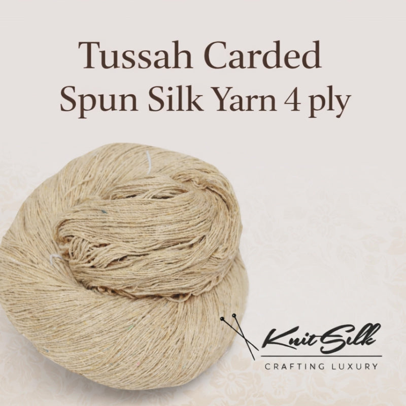 Tussah Silk Yarn 4 Ply – 100g, 750 Yards