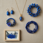 Royal Blue Silk Cocoons End Product Collage
