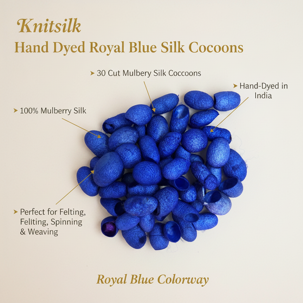 Royal Blue Silk Cocoons Infographic