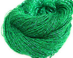 KNITSILK Sparkle Silk Yarn: Silk Shimmer Sparkle & Iridescent Sparkle Yarn - 50 GR Pure Mulberry Silk Yarn - Knit, Crochet, Weave, Baby Yarns -  Green