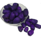 Knitsilk Hand Dyed Silk Cocoons | 30 Cut Mulberry Silk Fibers – Purple | Pack 1