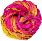 Knitsilk Recycled Sari Silk Ribbon Yarn – Super Bulky | Vintage | Crochet, Knitting, Embroidery & Jewelry Making | 100g / 30 Yards