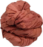Knitsilk Recycled Sari Silk Ribbon Yarn – Super Bulky | Rust | Crochet, Knitting, Embroidery & Jewelry Making | 100g / 30 Yards