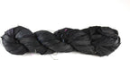 Knitsilk Recycled Sari Silk Ribbon Yarn – Super Bulky | Black | Crochet, Knitting, Embroidery & Jewelry Making | 100g / 30 Yards