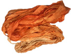 Knitsilk Recycled Sari Silk Ribbon | Orange Ombre | 100g / 30 Yards | Crochet, Knitting & Jewelry Making | Pack of 1