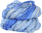 Knitsilk Recycled Sari Silk Ribbon | Blue Ombre | 100g / 30 Yards | Crochet, Knitting & Jewelry Making | Pack of 1