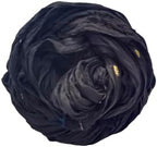 Knitsilk Super Bulky Hand-Dyed Chiffon Sari Silk Ribbon Yarn – Black(27 Yards / 100g)