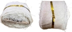 Knitsilk Recycled Mulberry Sari Silk Ribbon Yarn – Natural Undyed, 10 × 1 Yard Strips (50 g)