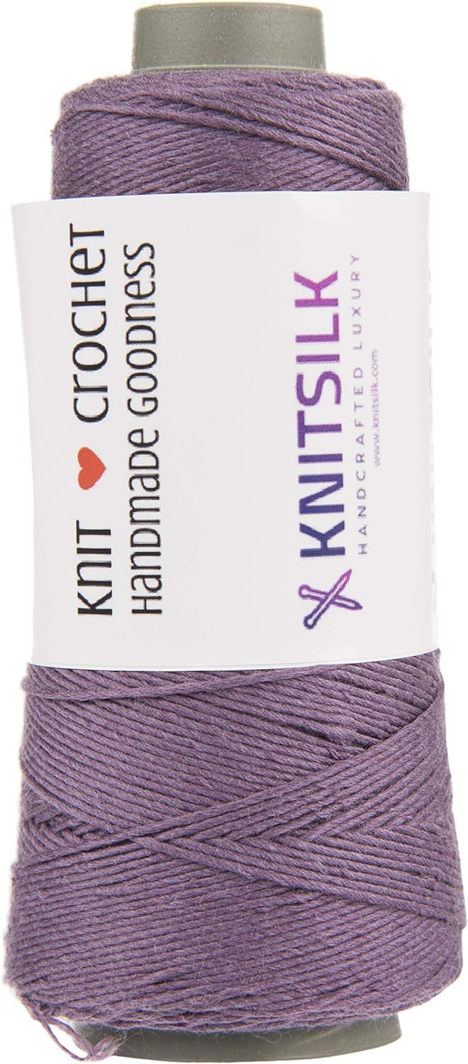 Knitsilk Silk Viscose Blend Yarn Cones – Mauve | 8 Ply | 160 Yards Per Cone | Pack of 1 | Soft Craft Yarn for Knitting, Crochet, Jewelry & DIY Projects