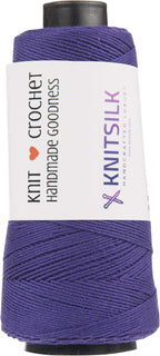 Knitsilk Silk Viscose Blend Yarn Cones – Purple | 8 Ply | 160 Yards Per Cone | Pack of 1 | Soft Craft Yarn for Knitting, Crochet, Jewelry & DIY Projects