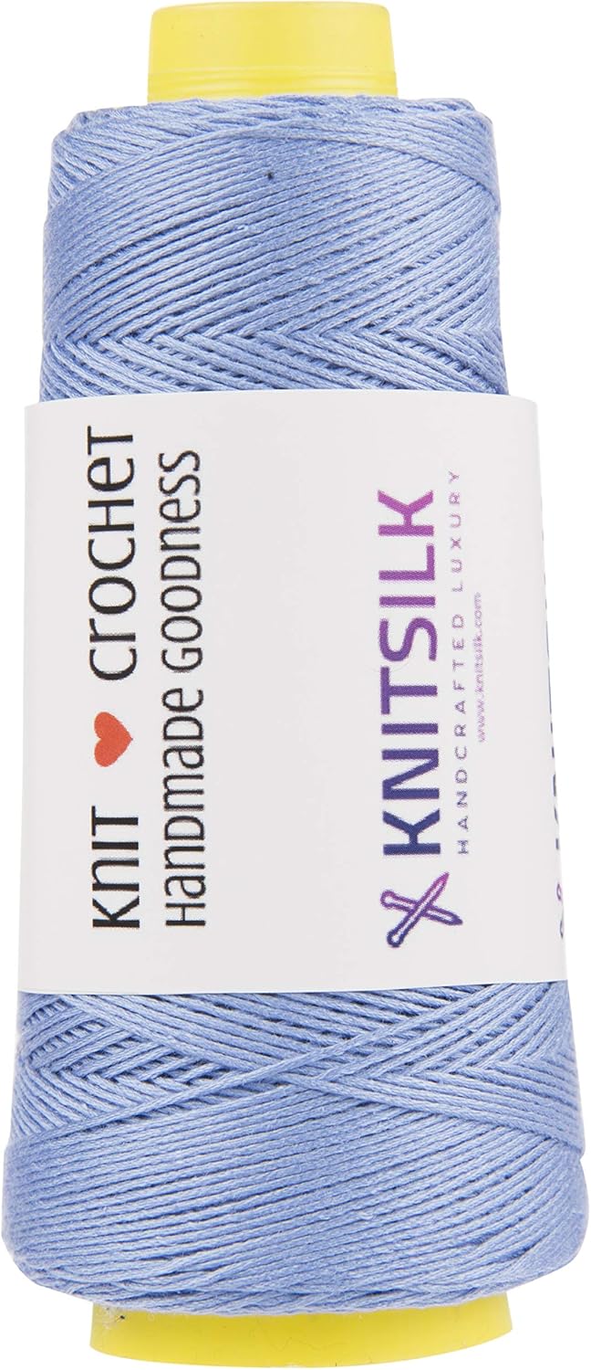 Knitsilk Silk Viscose Blend Yarn Cones – Violet  | 8 Ply | 160 Yards Per Cone | Pack of 1 | Soft Craft Yarn for Knitting, Crochet, Jewelry & DIY Projects