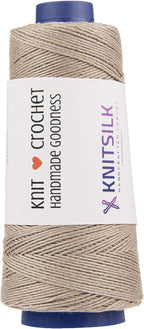 Knitsilk Silk Viscose Blend Yarn Cones – Oak | 8 Ply | 160 Yards Per Cone | Pack of 1 | Soft Craft Yarn for Knitting, Crochet, Jewelry & DIY Projects
