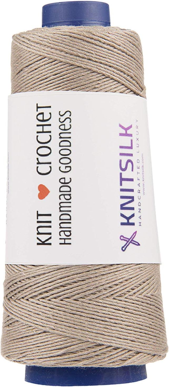 Knitsilk Silk Viscose Blend Yarn Cones – Oak | 8 Ply | 160 Yards Per Cone | Pack of 1 | Soft Craft Yarn for Knitting, Crochet, Jewelry & DIY Projects